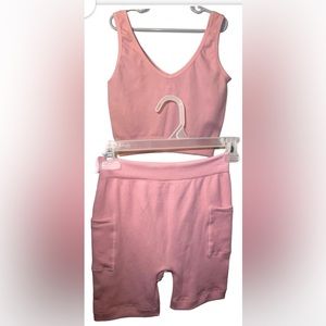 NWT- Odiva 2 PIECE SET Mauve Pink Loungewear/Activewear! Size Small/Medium.